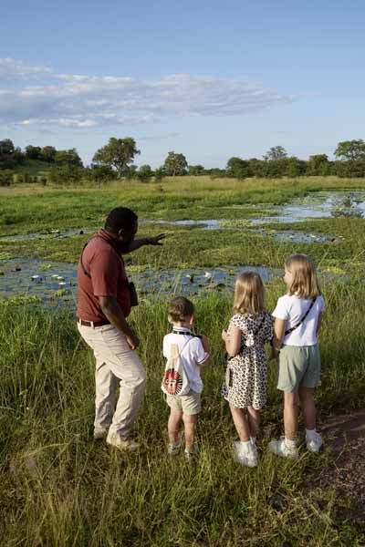 A family walking safari in the South Luangwa