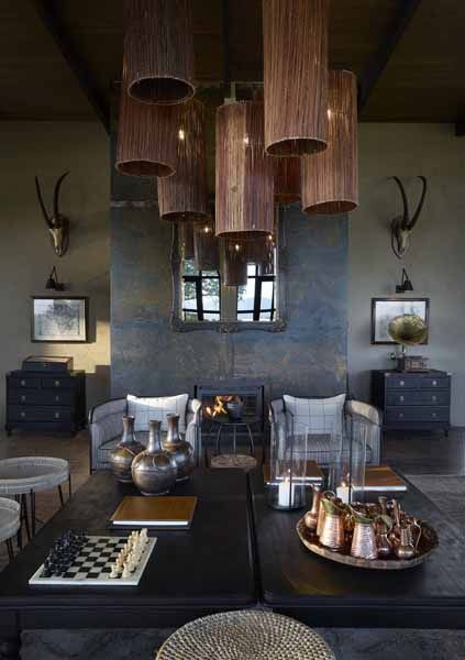 Fireside seating in the Chichele lounge
