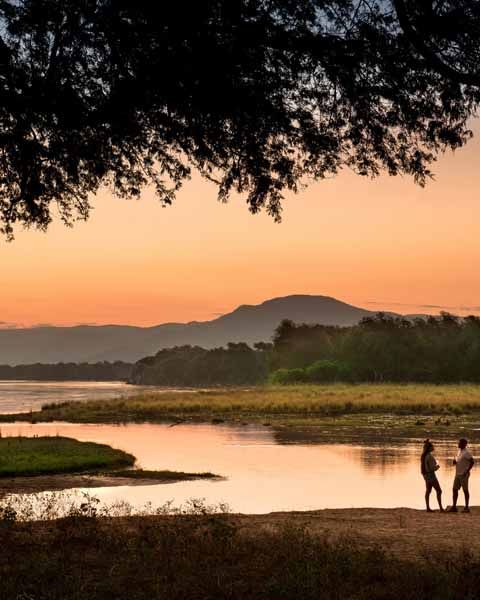 Sunset over the Zambezi River
