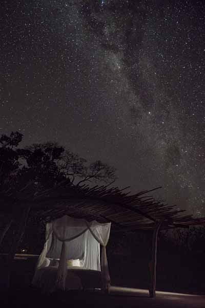 A sleepout on the Ngoma Deck beneath the stars at Lolelunga